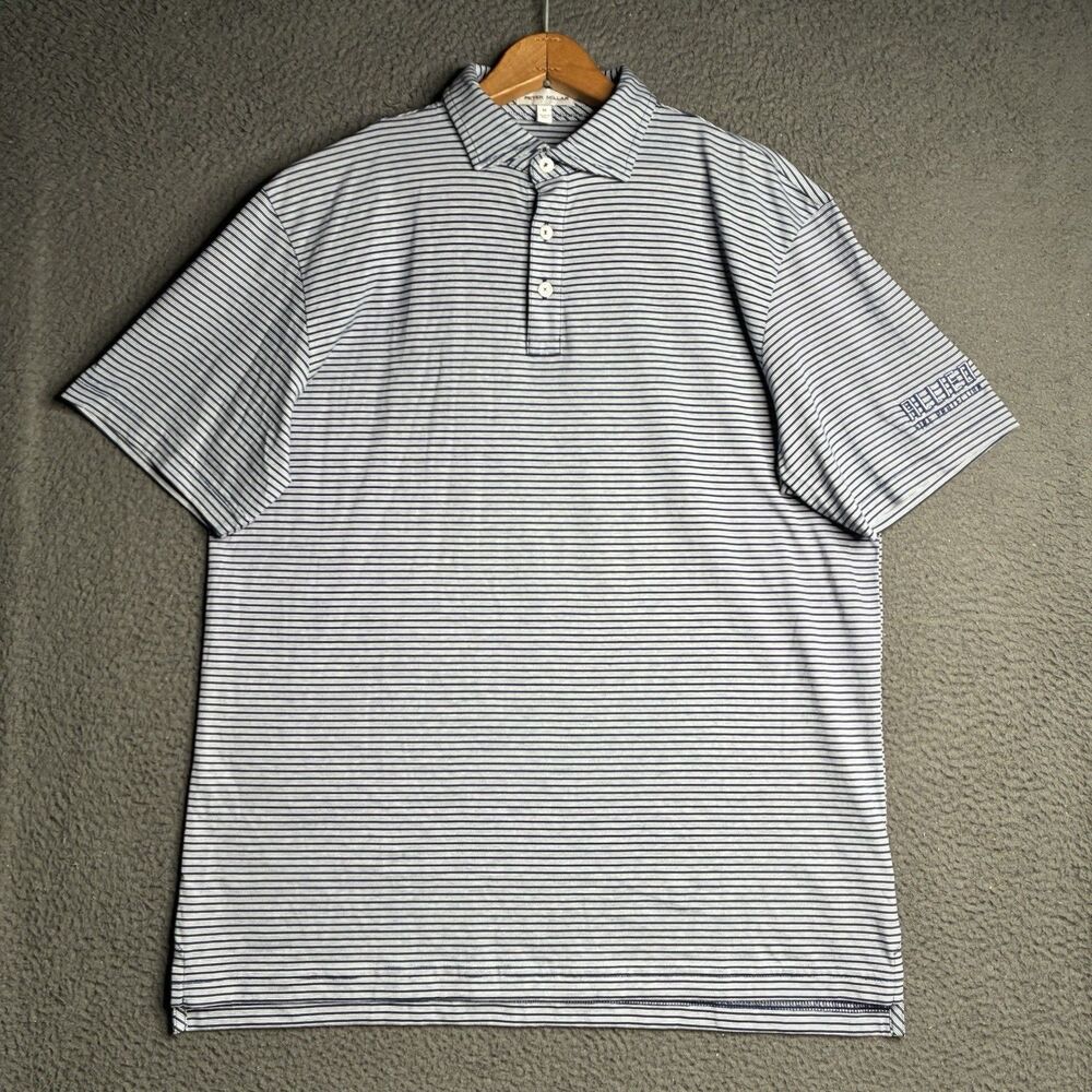 Peter Millar Polo Mens Medium Lightweight Striped Crown Sport Summer Comfort